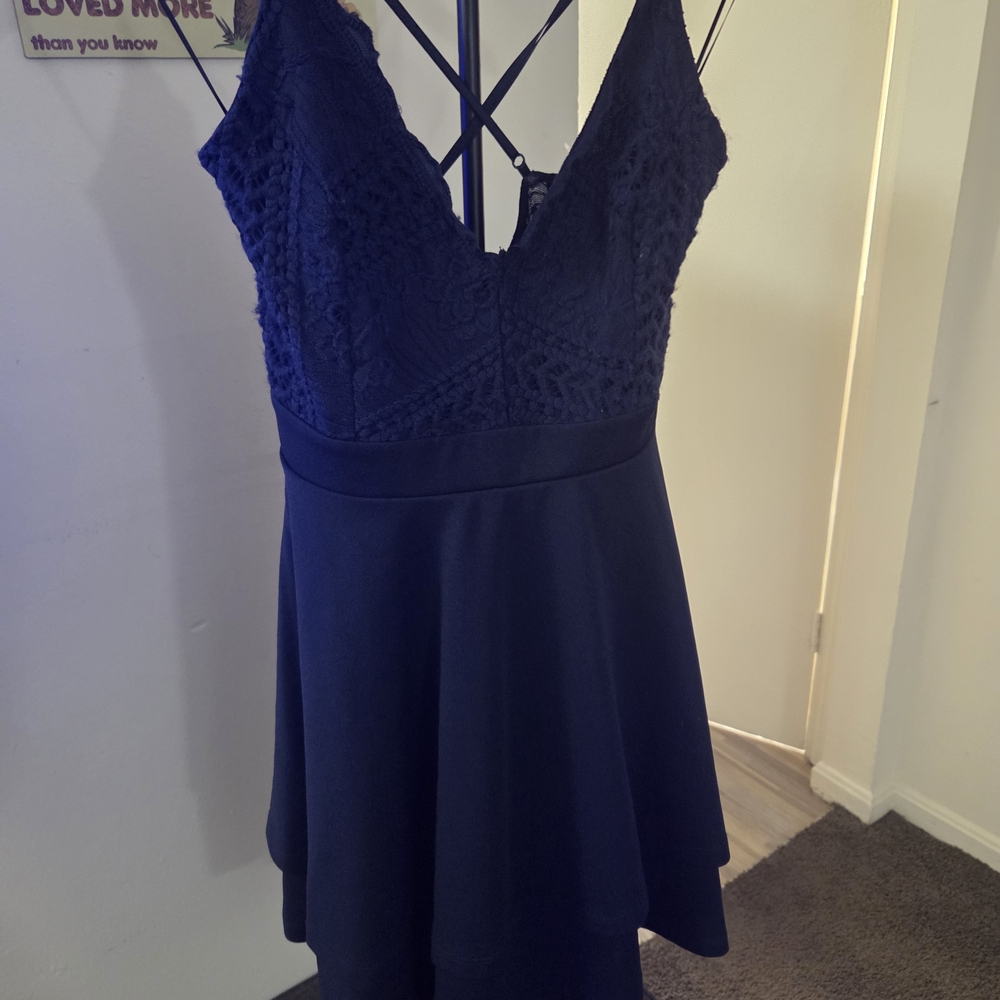 Windsor Navy Lace Mini Dress